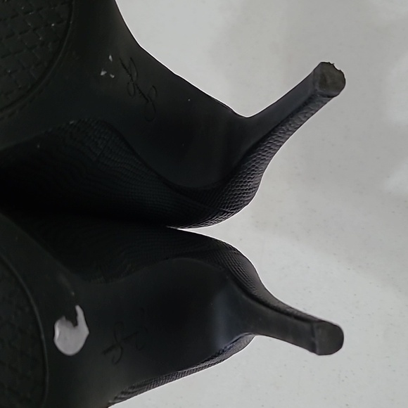 Jessica Simpson PARISAH black textured platform heels size 7 - Picture 9 of 13